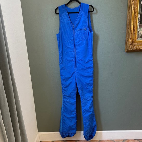 Roffe Other - Vintage Roffe Blue Sleeveless Ski Bib Jumpsuit Women’s Sz M Men’s S